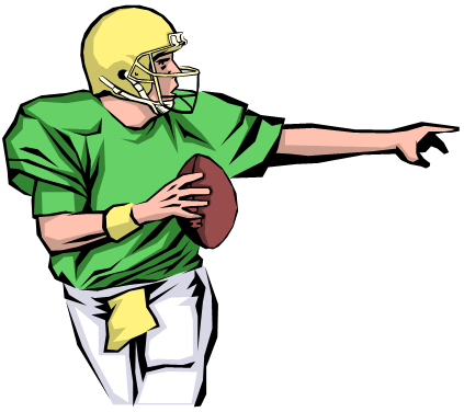 kids playing flag football clipart